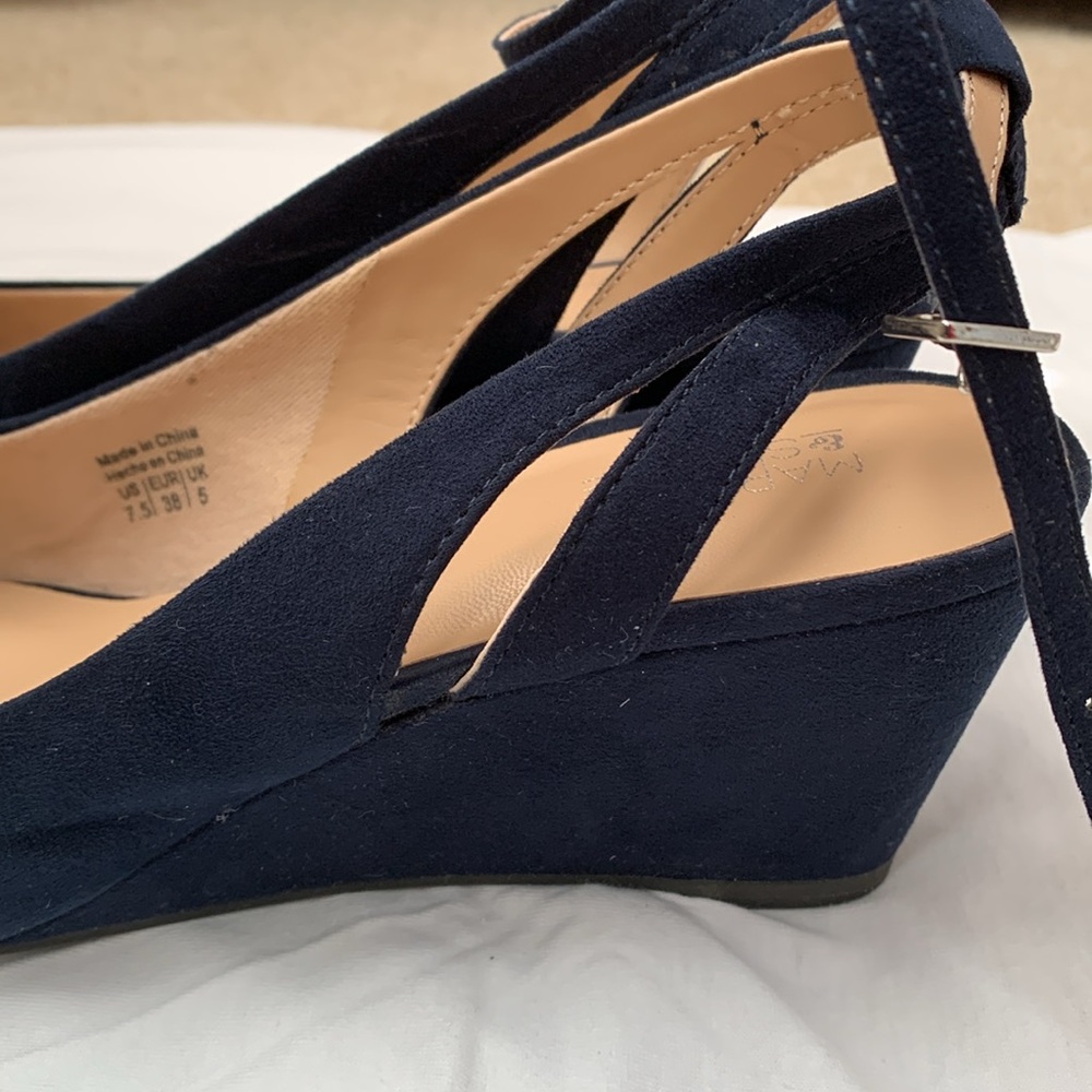 MARKET & SPRUCE Billie Ankle Wrap Wedge 7.5 - Picture 3 of 6